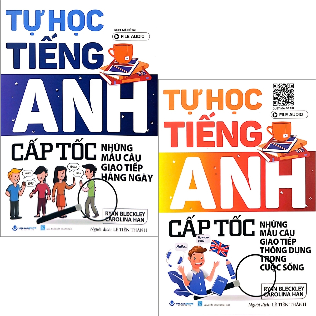 Combo Tự Học Tiếng Anh Cấp Tốc - Những Mẫu Câu Giao Tiếp Hàng Ngày + Thông Dụng Trong Cuộc Sống (2 Quyển)